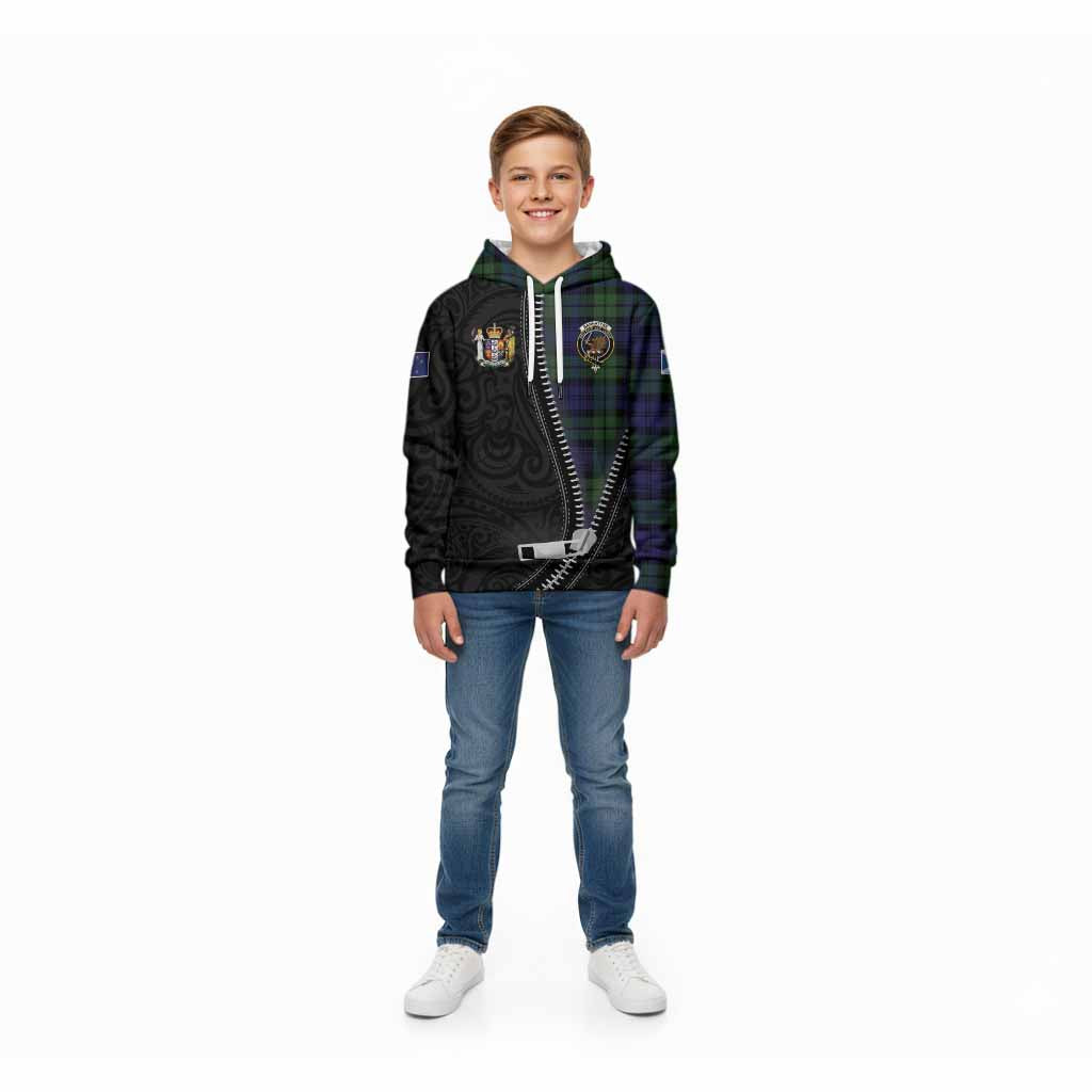 Bannatyne Tartan Kid Hoodie New Zealand Pattern Unique Zipper Stylized
