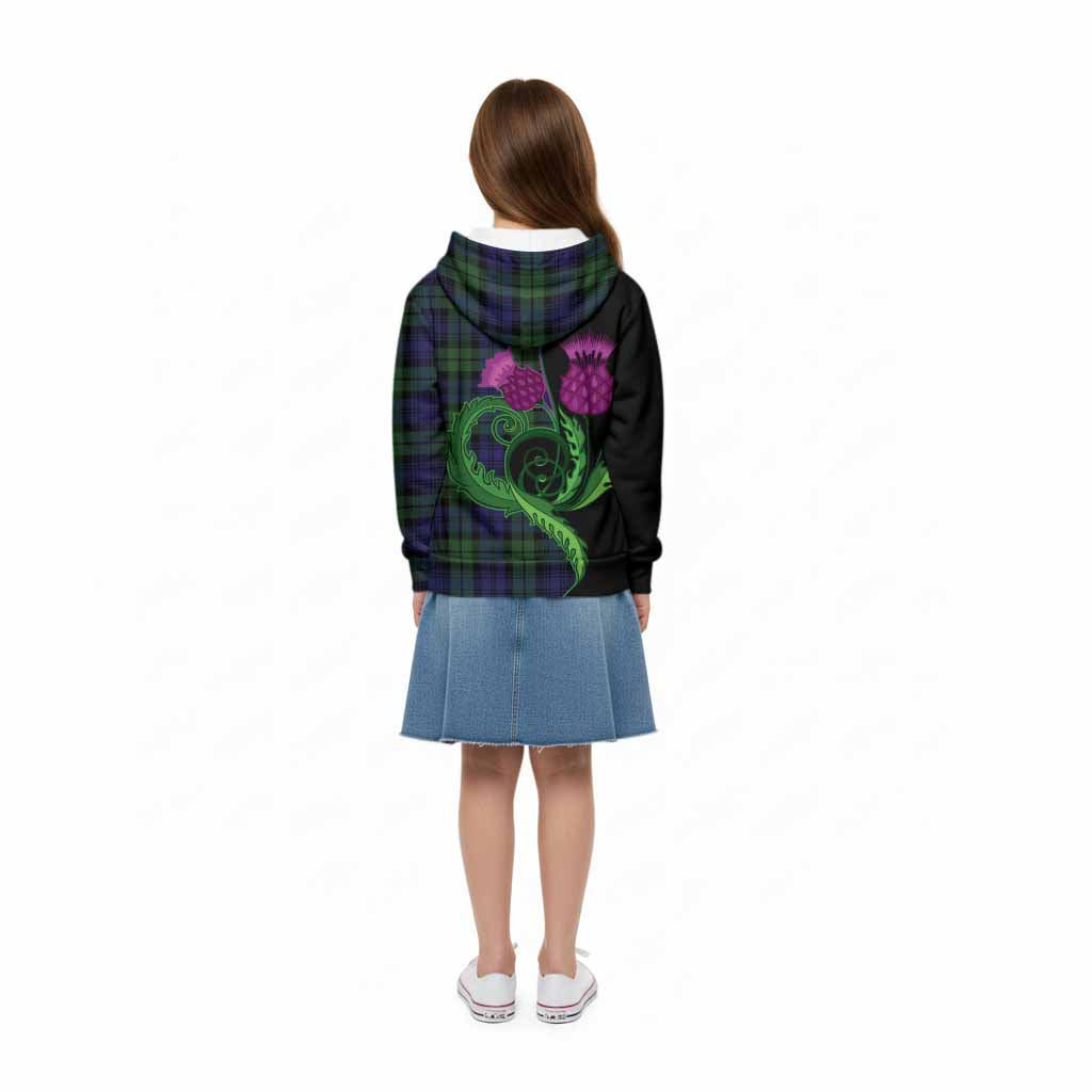 Bannatyne Tartan Kid Hoodie Traditional Scottish Thistle