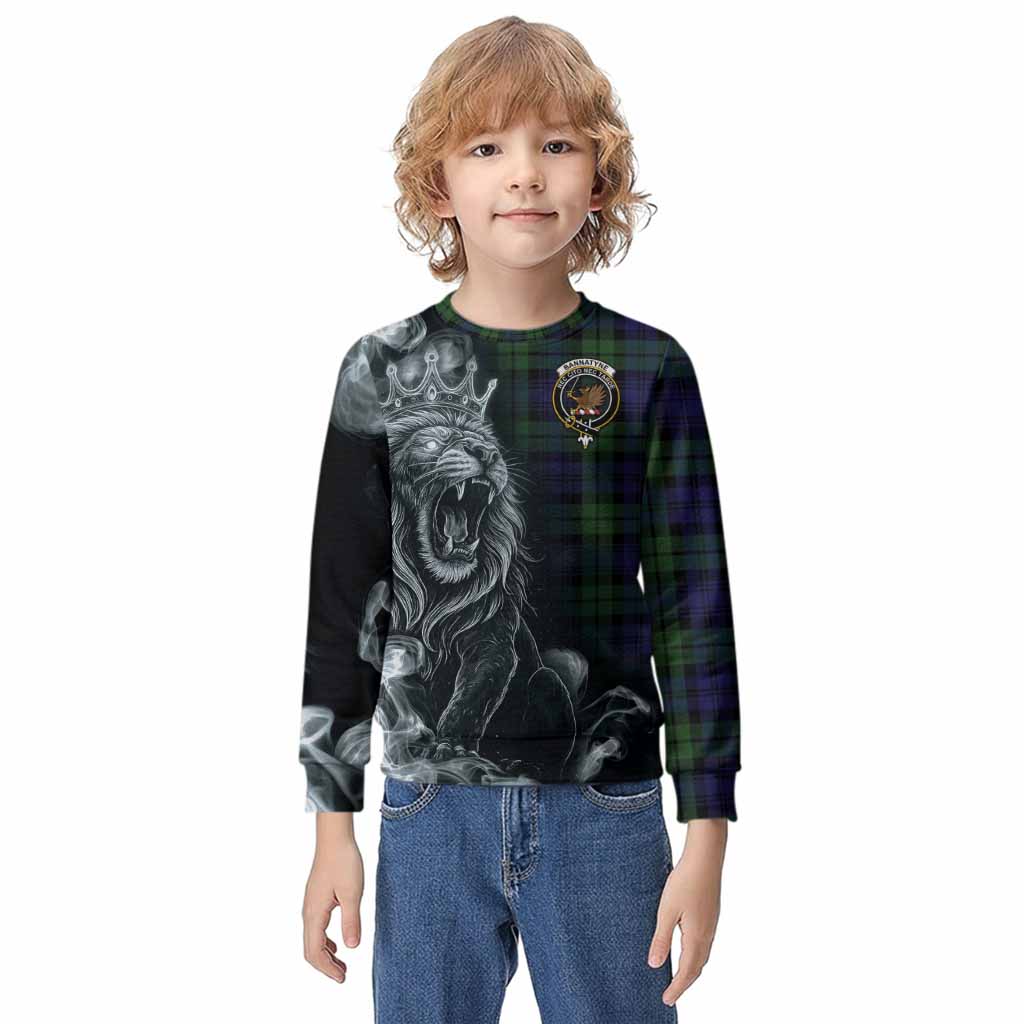 Bannatyne Tartan Kid Knitted Sweatshirt Roaring Lion Heritage