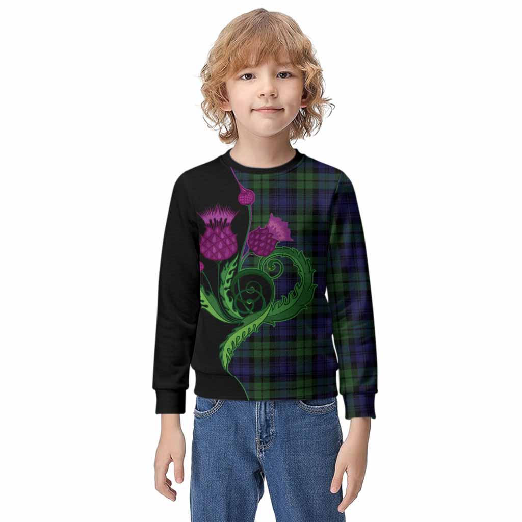 Bannatyne Tartan Kid Knitted Sweatshirt Traditional Scottish Thistle