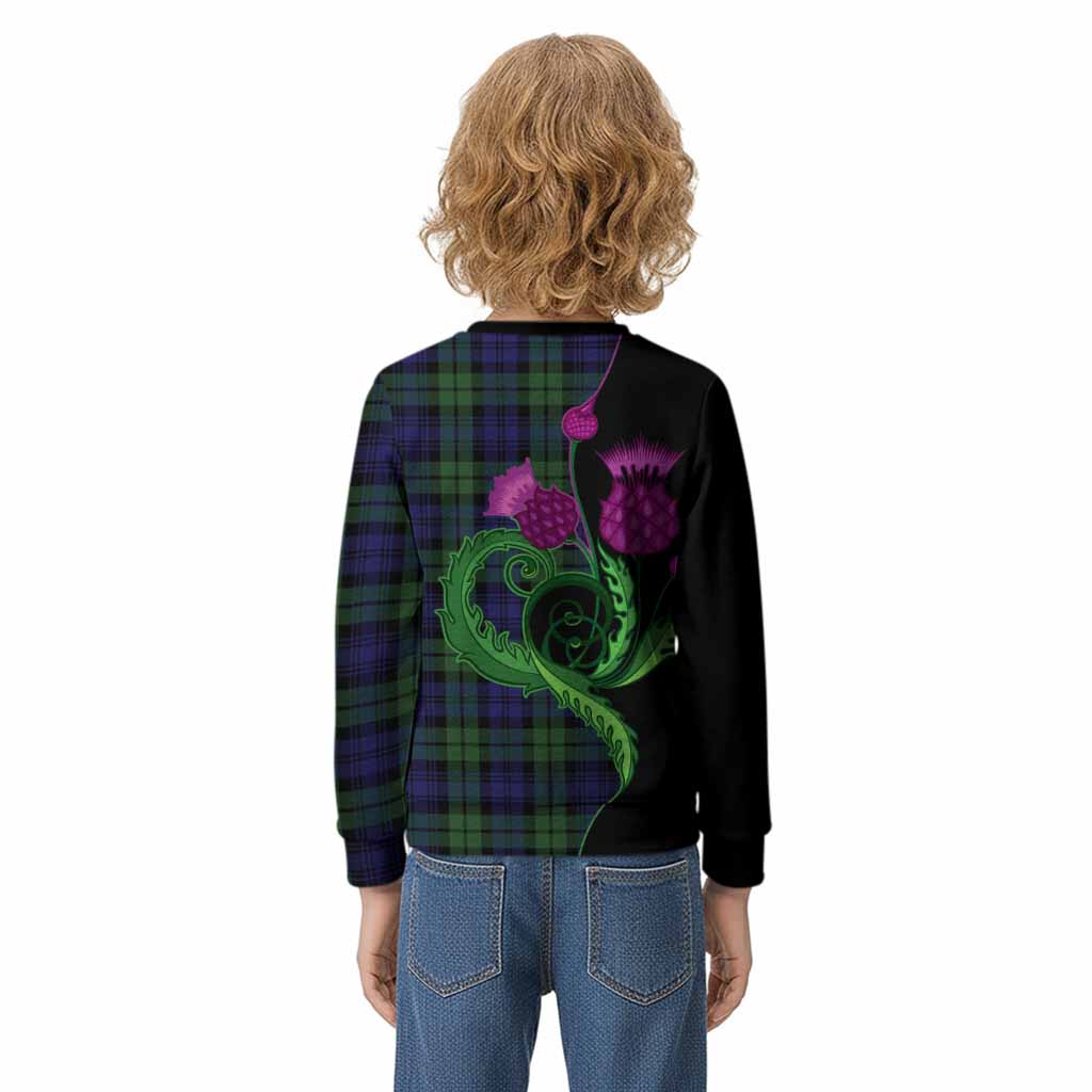 Bannatyne Tartan Kid Knitted Sweatshirt Traditional Scottish Thistle