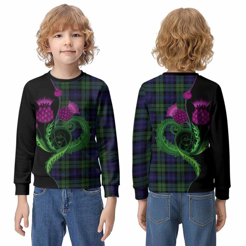 Bannatyne Tartan Kid Knitted Sweatshirt Traditional Scottish Thistle