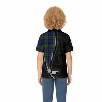 Bannatyne Tartan Kid Polo Shirt New Zealand Pattern Unique Zipper Stylized