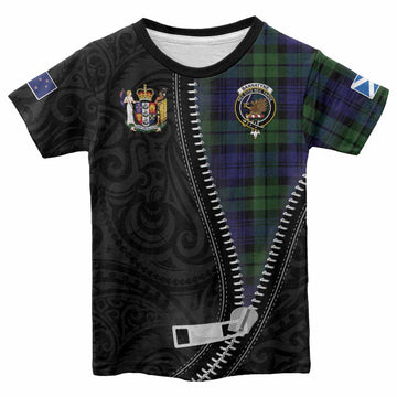 Bannatyne Tartan Kid T-shirt New Zealand Pattern Unique Zipper Stylized