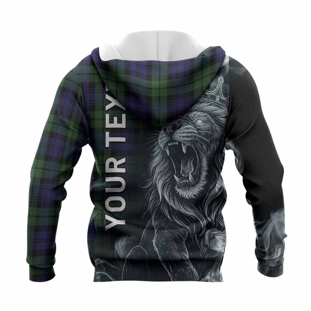Bannatyne Tartan Knitted Hoodie Roaring Lion Heritage
