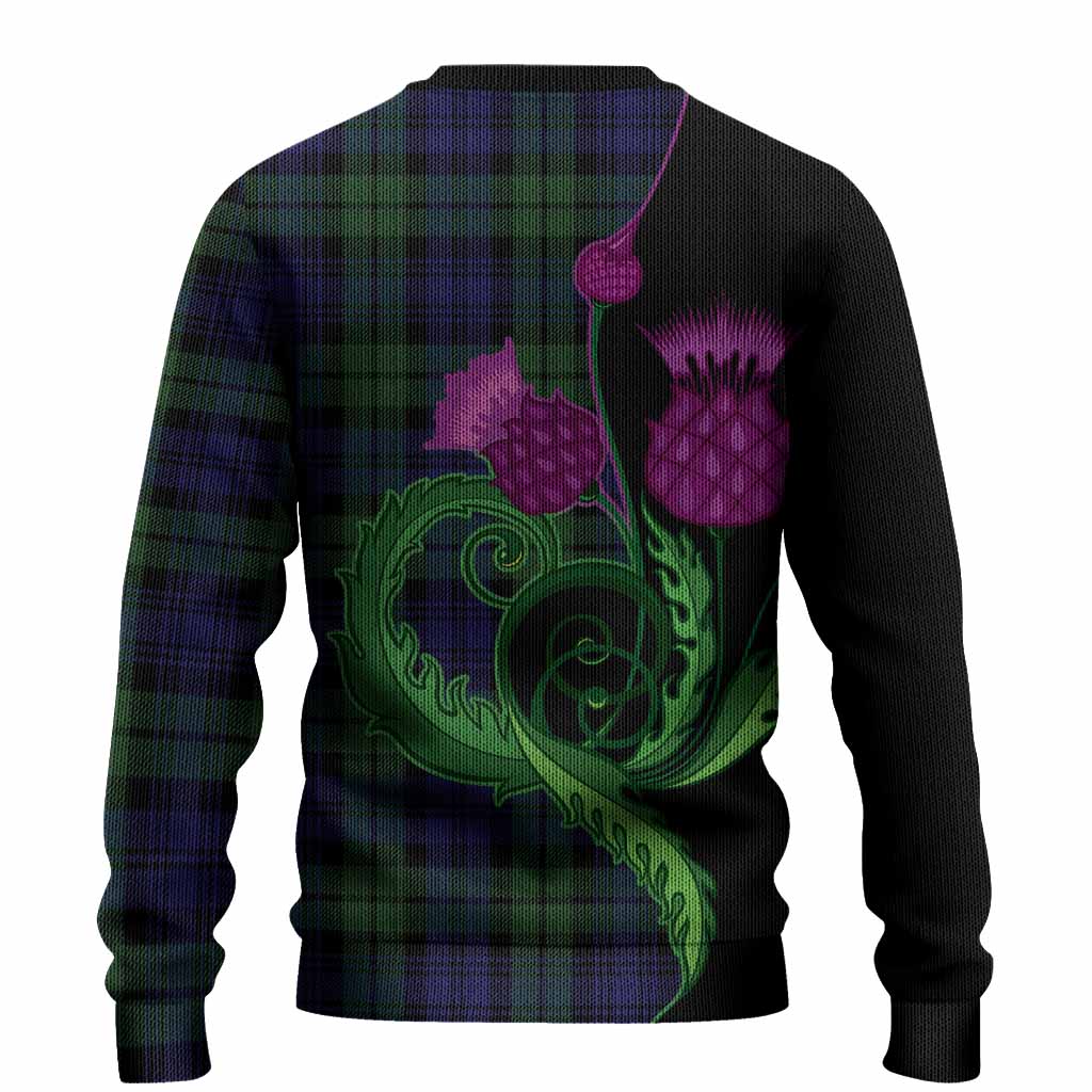Bannatyne Tartan Knitted Sweater Traditional Scottish Thistle