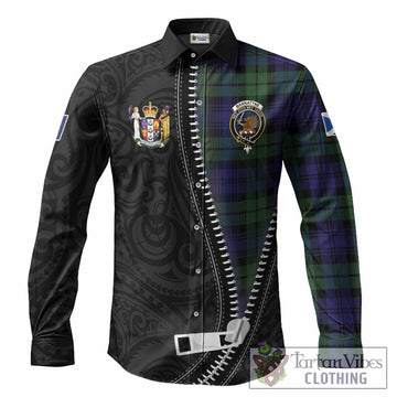 Bannatyne Tartan Long Sleeve Button Shirts New Zealand Pattern Unique Zipper Stylized