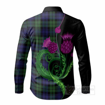Bannatyne Tartan Long Sleeve Button Shirts Traditional Scottish Thistle