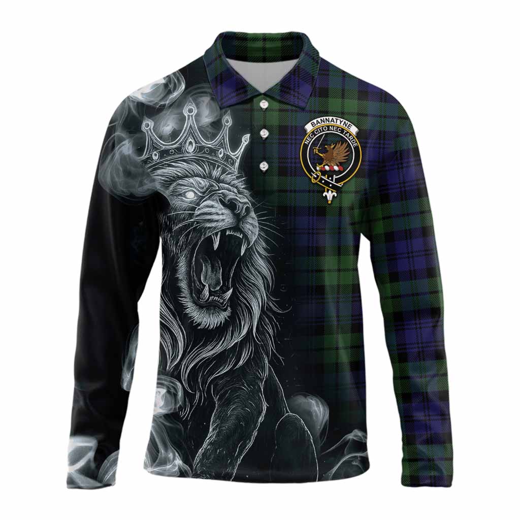 Bannatyne Tartan Long Sleeve Polo Shirt Roaring Lion Heritage