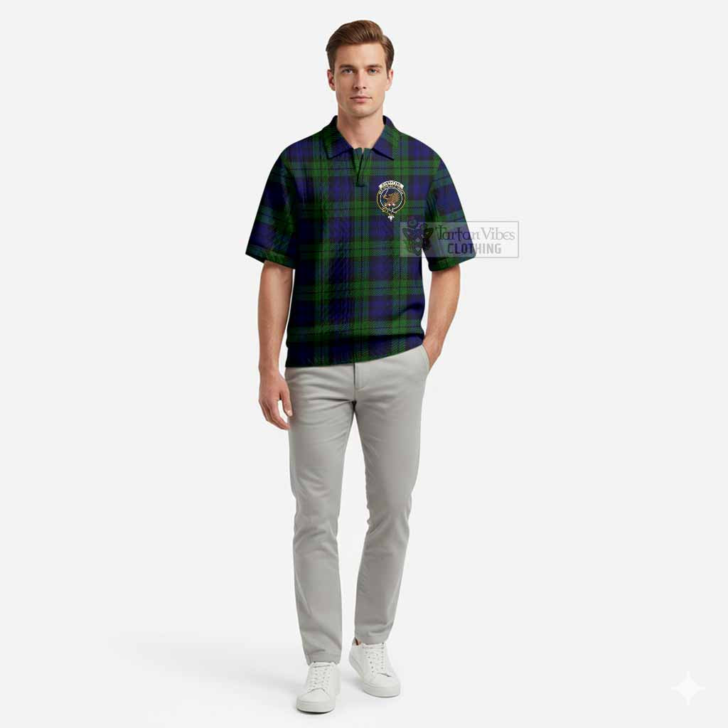 Bannatyne Tartan Men’s Polo Sweater Top with Family Crest