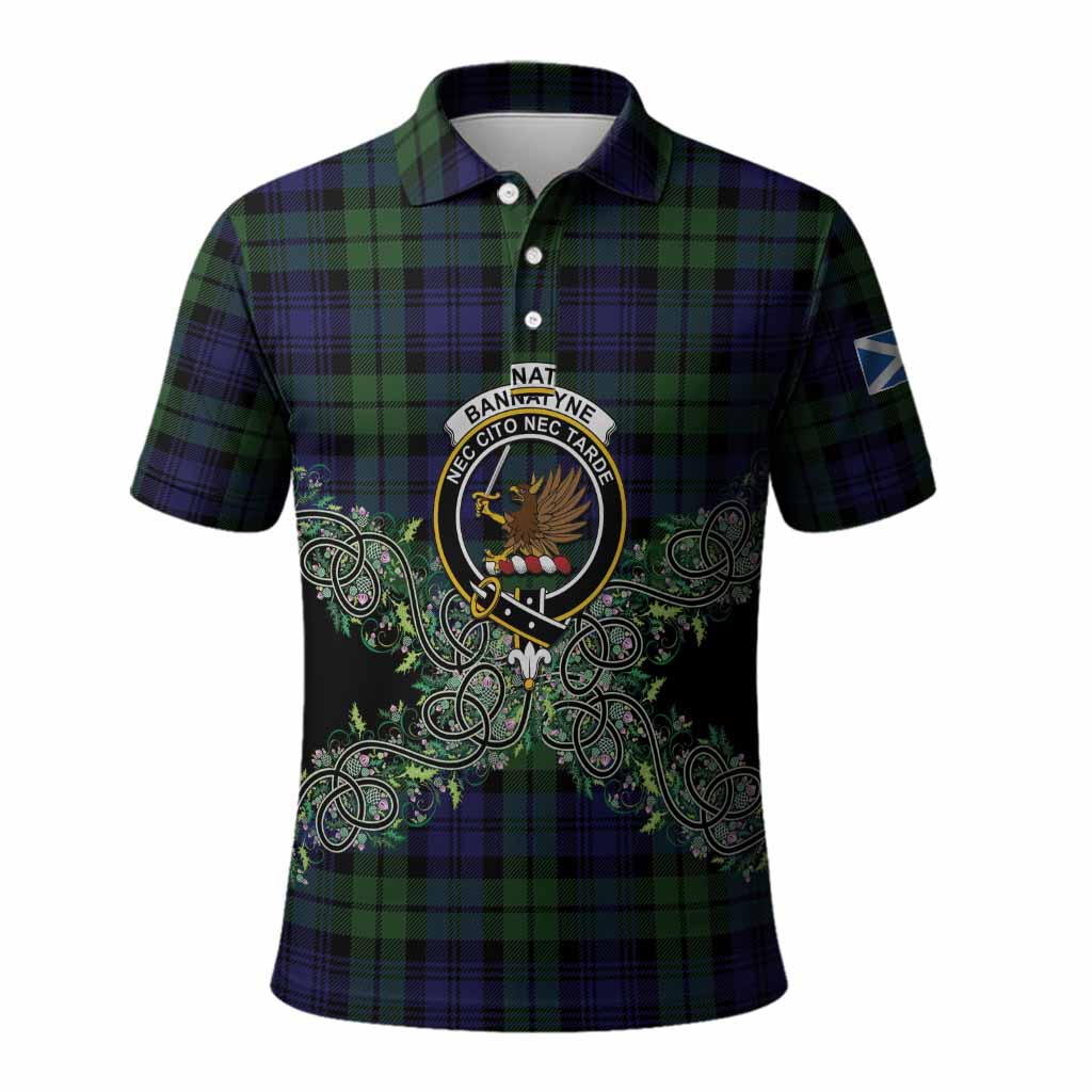 Bannatyne Tartan Polo Shirt Thistle Scottish Spirit