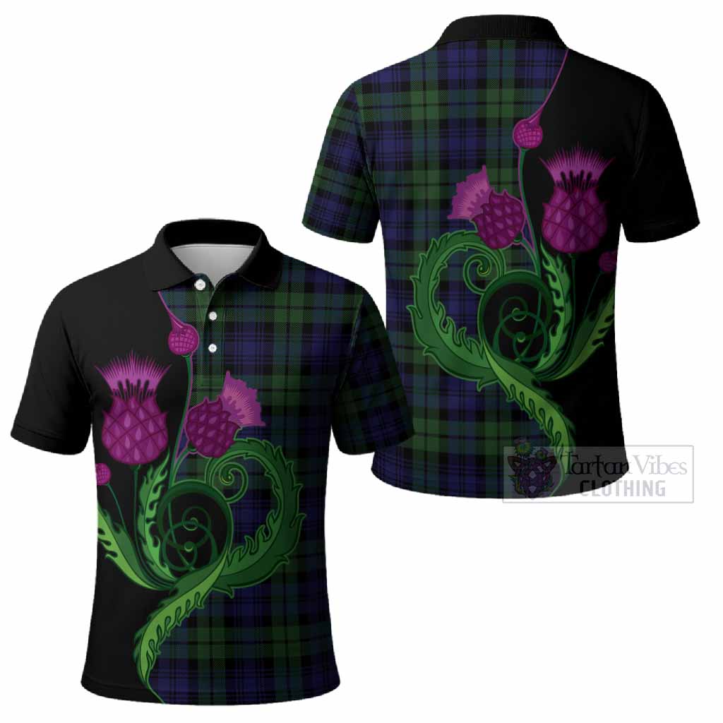 Bannatyne Tartan Polo Shirt Traditional Scottish Thistle