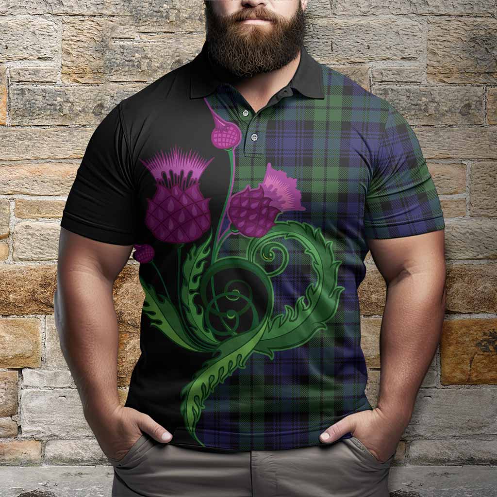 Bannatyne Tartan Polo Shirt Traditional Scottish Thistle
