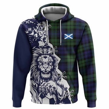Bannatyne Tartan Scottish Hoodie Angry Lion With Soccer Ball Style