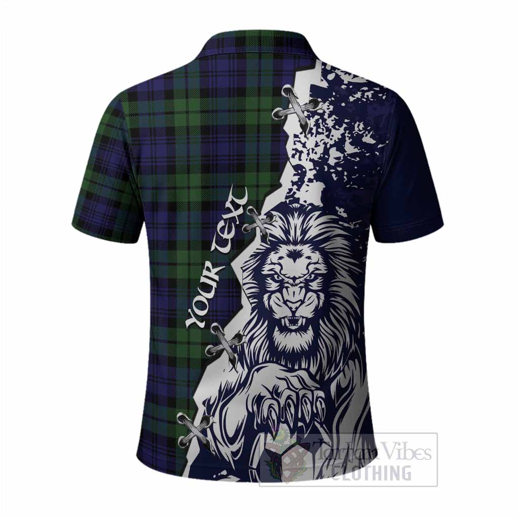 Bannatyne Tartan Scottish Polo Shirt Angry Lion With Soccer Ball Style