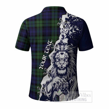 Bannatyne Tartan Scottish Polo Shirt Angry Lion With Soccer Ball Style