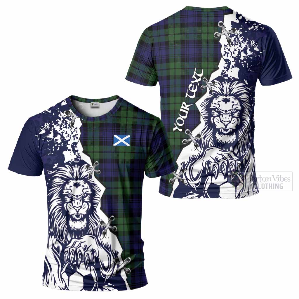 Bannatyne Tartan Scottish T-Shirt Angry Lion With Soccer Ball Style