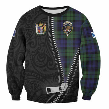 Bannatyne Tartan Sweatshirt New Zealand Pattern Unique Zipper Stylized