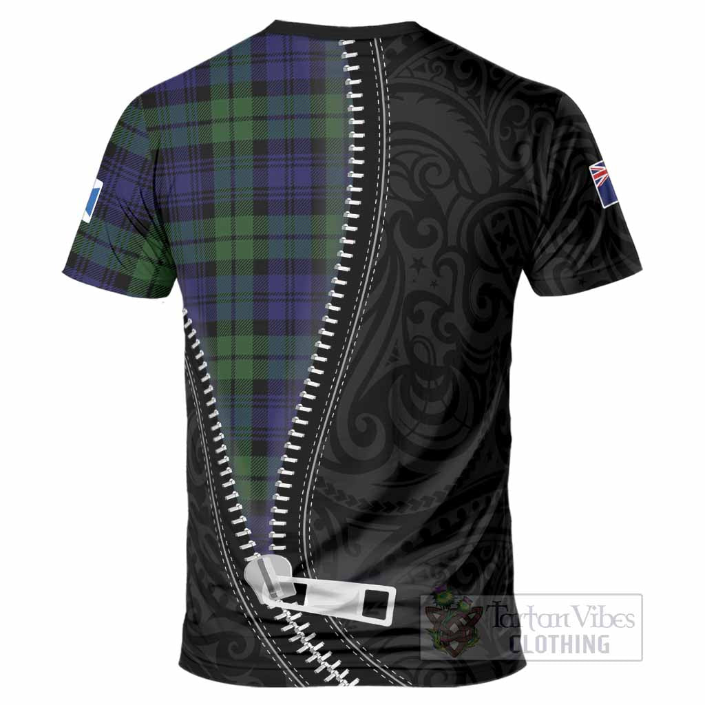 Bannatyne Tartan T-Shirt New Zealand Pattern Unique Zipper Stylized