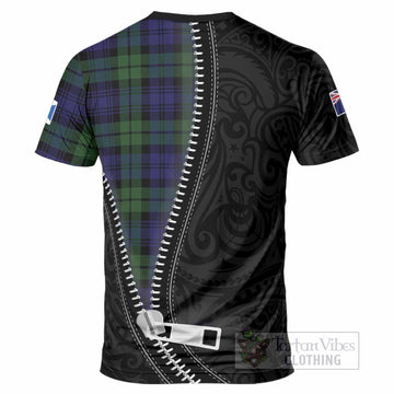 Bannatyne Tartan T-Shirt New Zealand Pattern Unique Zipper Stylized