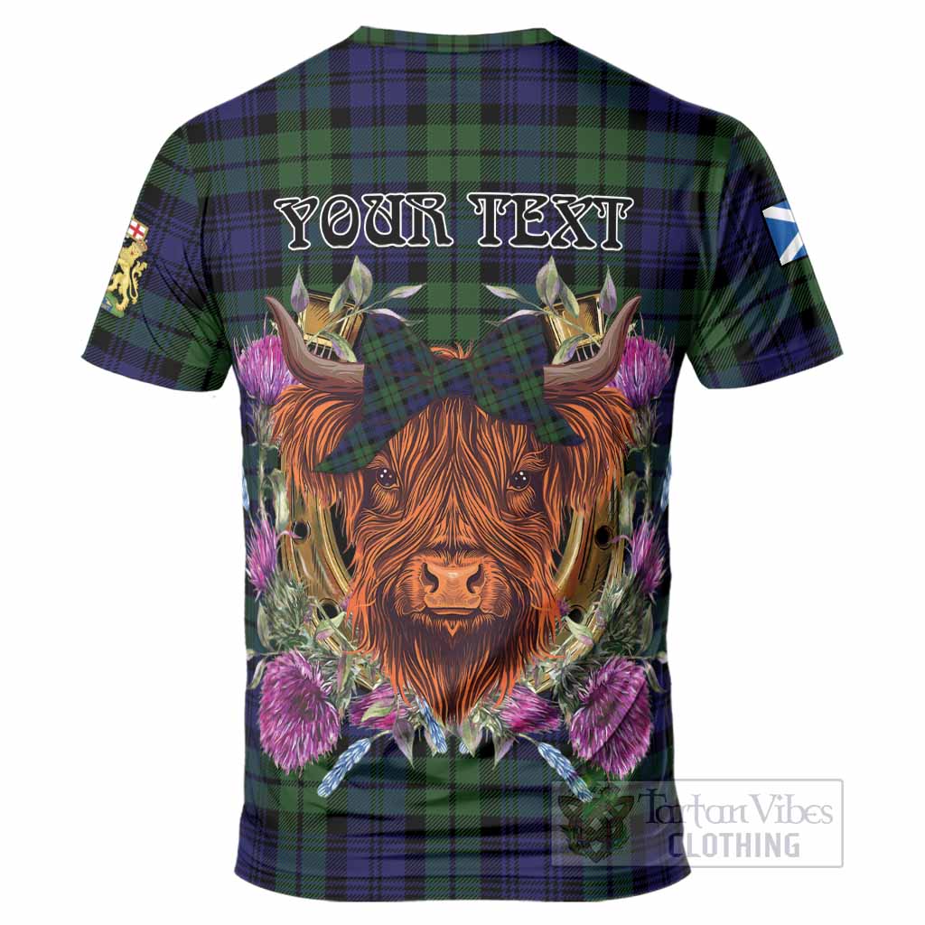 Bannatyne Tartan T-Shirt Scottish Thistle Heilan Coo