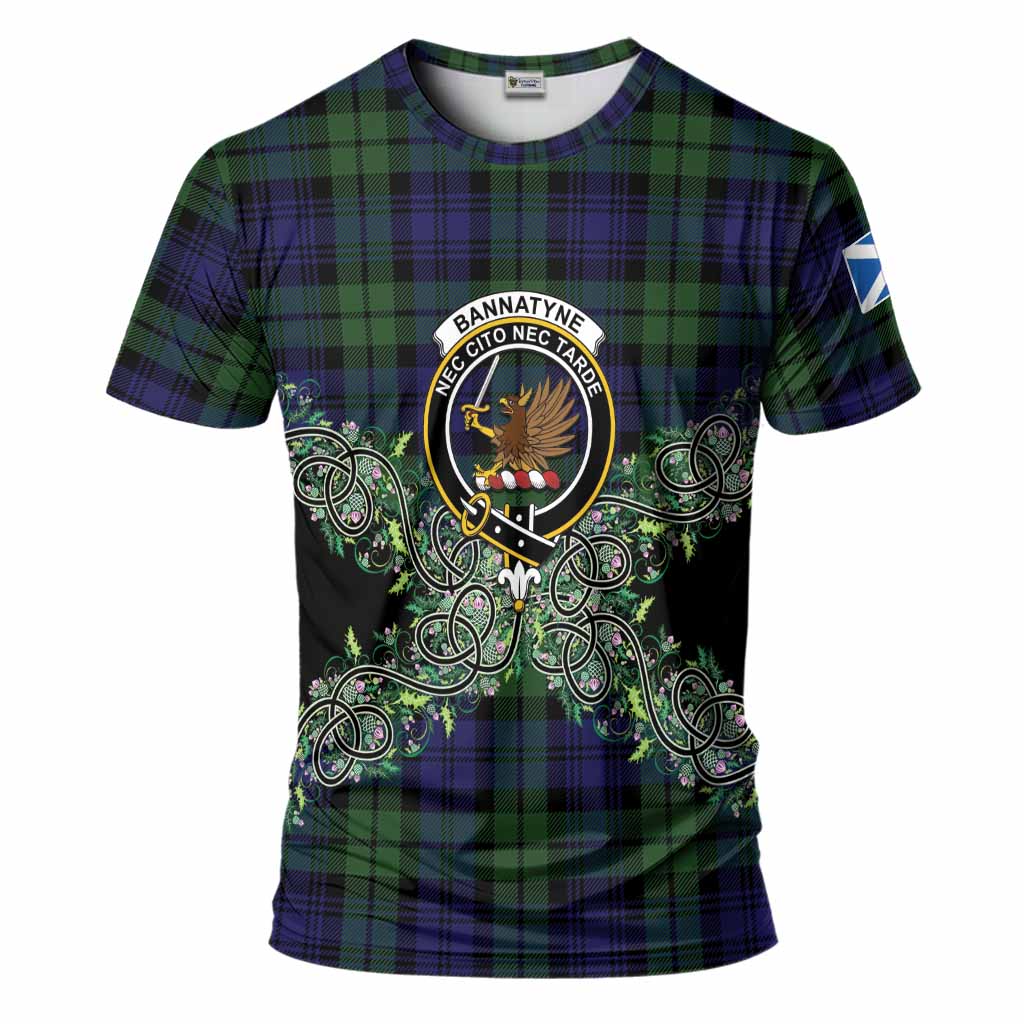 Bannatyne Tartan T-Shirt Thistle Scottish Spirit