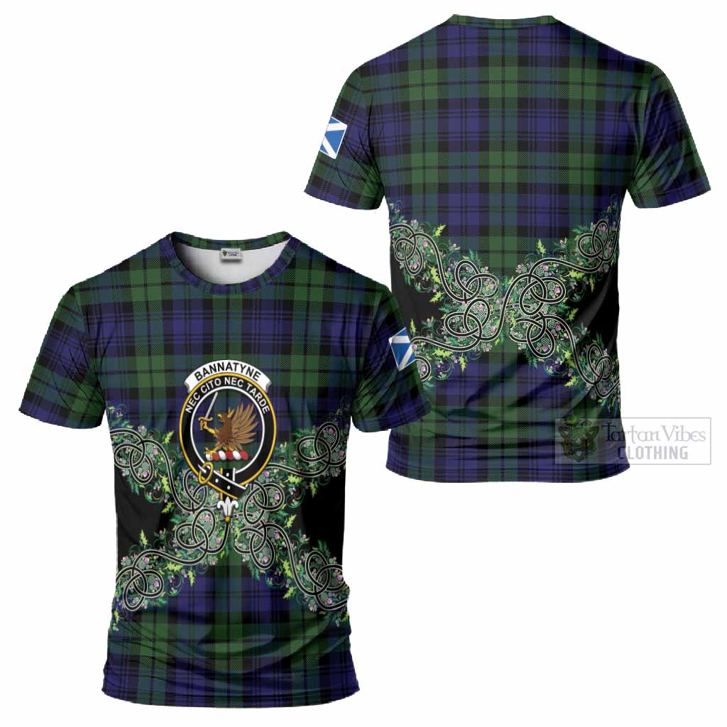 Bannatyne Tartan T-Shirt Thistle Scottish Spirit