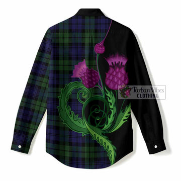 Bannatyne Tartan Women Casual Shirt Traditional Scottish Thistle