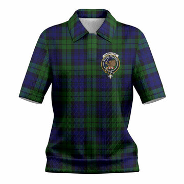 Bannatyne Tartan Women’s Polo Sweater Top with Family Crest