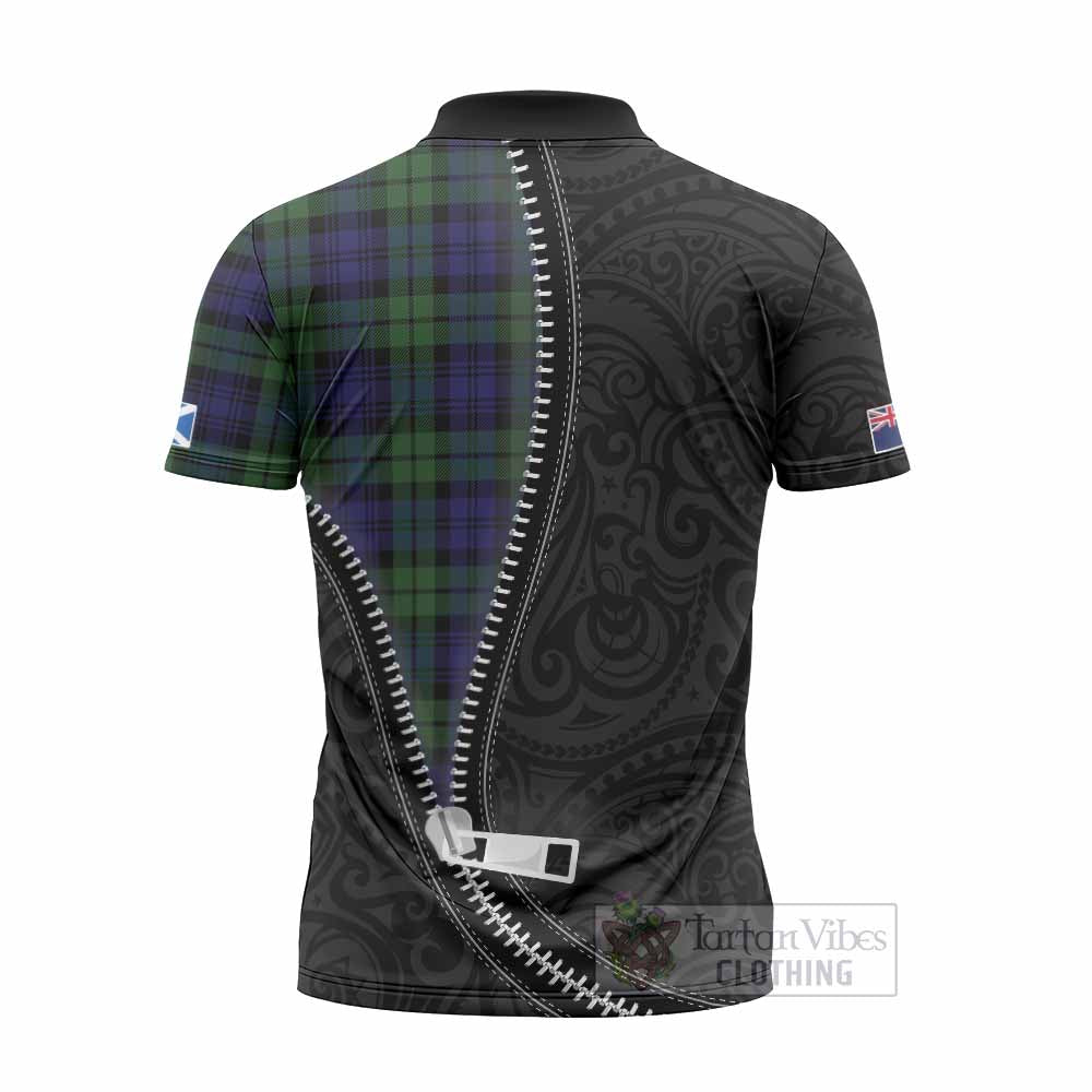 Bannatyne Tartan Zipper Polo Shirt New Zealand Pattern Unique Zipper Stylized