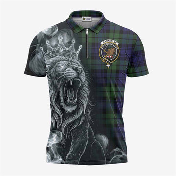 Bannatyne Tartan Zipper Polo Shirt Roaring Lion Heritage