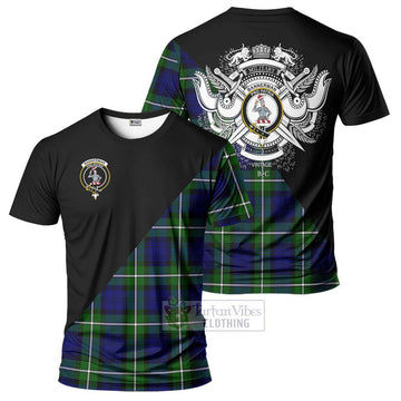 Bannerman Tartan T-Shirt with Family Crest and Military Logo Style Kid's Shirt - Tartan Vibes Clothing