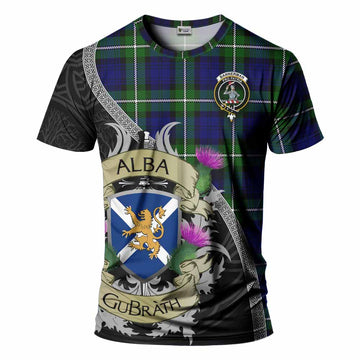 Bannerman Tartan Family Crest T-Shirt Lion Rampant Royal Thistle Shield Celtic Inspired Kid's Shirt - Tartan Vibes Clothing