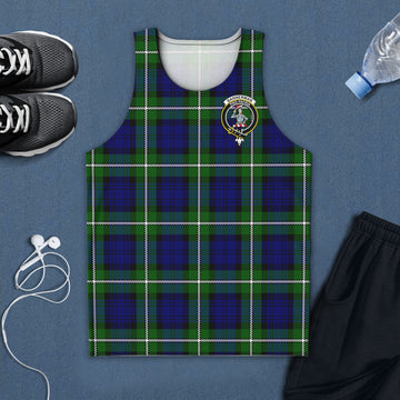 Bannerman Tartan Mens Tank Top with Family Crest 5XL - Tartan Vibes Clothing