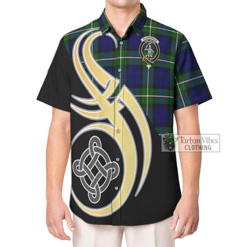 Bannerman Tartan Hawaiian Shirt with Family Crest and Celtic Symbol Style Kid - Tartan Vibes Clothing