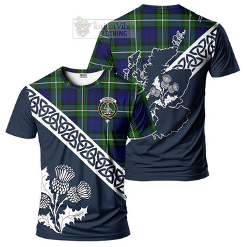 Bannerman Tartan T-Shirt Featuring Thistle and Scotland Map Kid's Shirt - Tartanvibesclothing Store