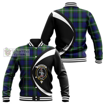 Bannerman Tartan Baseball Jacket with Family Crest Circle Style Unisex - Tartan Vibes Clothing