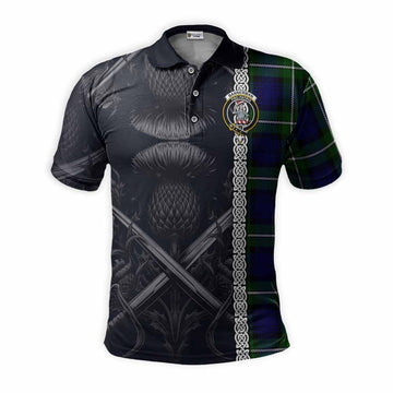 Bannerman Tartan Polo Shirt with Family Crest Cross Sword Thistle Celtic Vibes Kid - Tartan Vibes Clothing