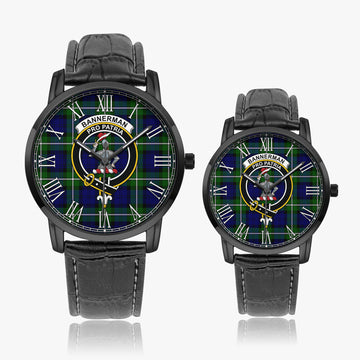 Bannerman Tartan Family Crest Leather Strap Quartz Watch Wide Type - Tartan Vibes Clothing