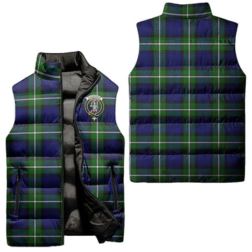 Bannerman Tartan Sleeveless Puffer Jacket with Family Crest Unisex - Tartan Vibes Clothing