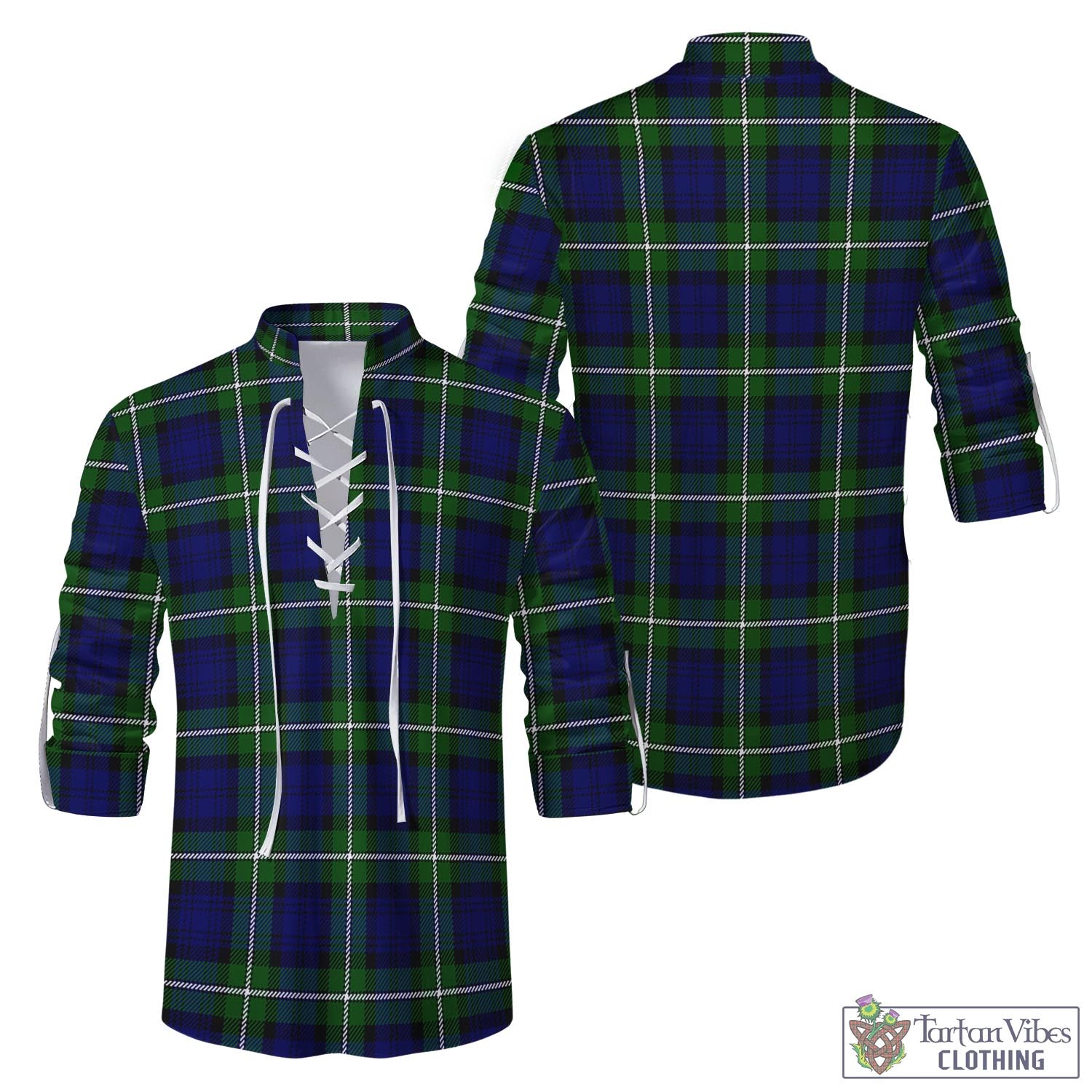 Tartan Vibes Clothing Bannerman Tartan Men's Scottish Traditional Jacobite Ghillie Kilt Shirt