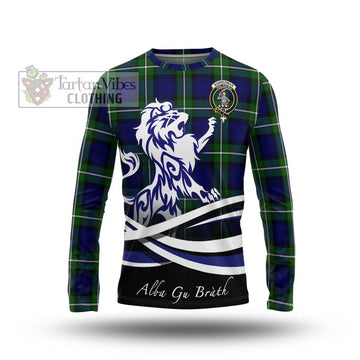 Bannerman Tartan Long Sleeve T-Shirt with Alba Gu Brath Regal Lion Emblem Unisex - Tartan Vibes Clothing
