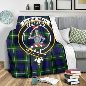 Bannerman Tartan Blanket with Family Crest X-Large 59 x 79 inches 150 x 200 cm - Tartan Vibes Clothing