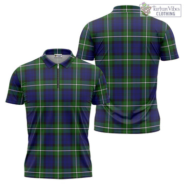 Bannerman Tartan Zipper Polo Shirt Unisex - Tartan Vibes Clothing