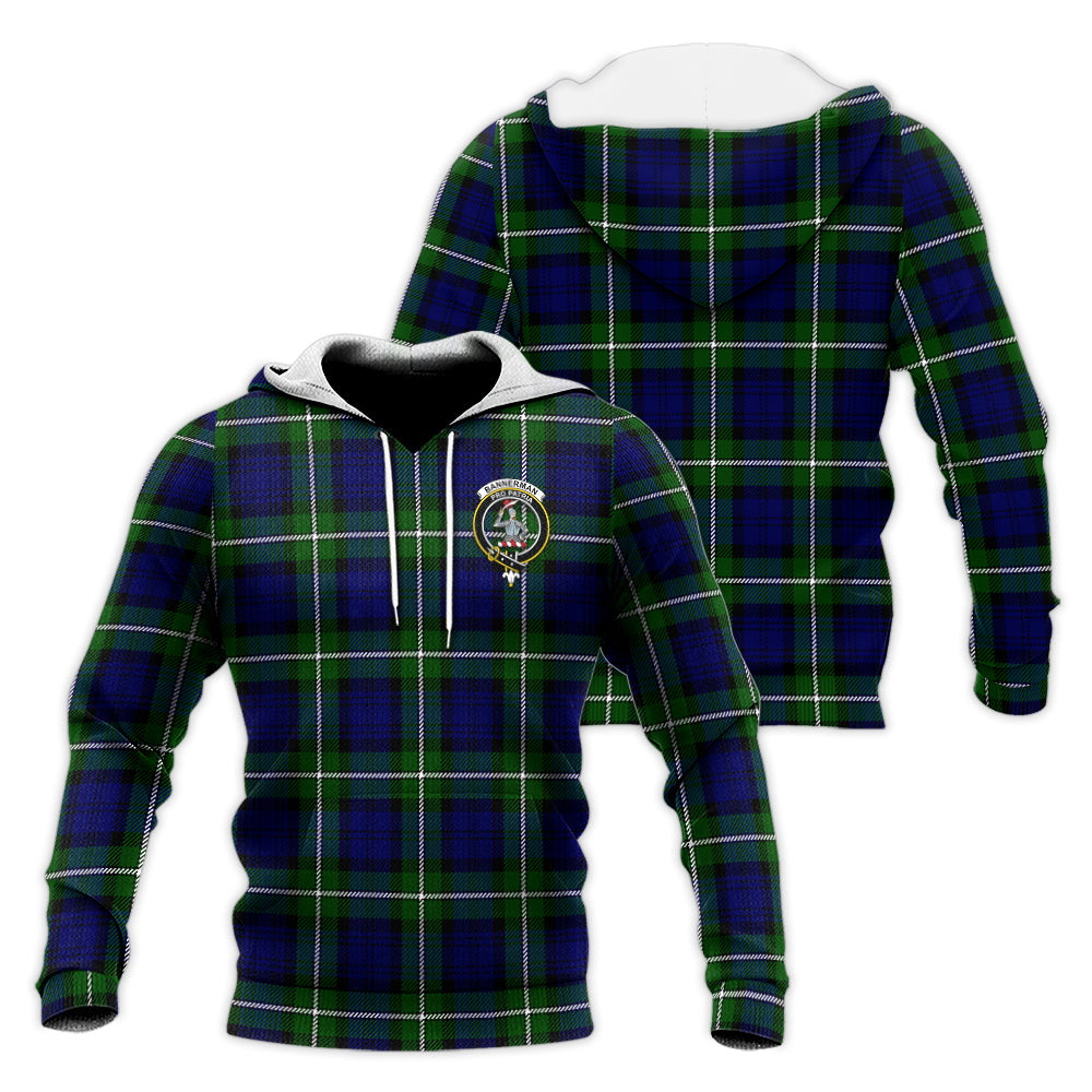 Bannerman Tartan Knitted Hoodie with Family Crest Unisex Knitted Pullover Hoodie - Tartan Vibes Clothing