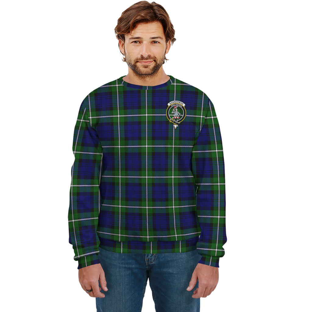 Bannerman Tartan Sweatshirt with Family Crest Unisex - Tartan Vibes Clothing