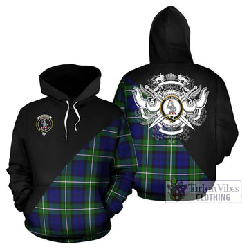Bannerman Tartan Hoodie with Family Crest and Military Logo Style Zip Hoodie - Tartan Vibes Clothing