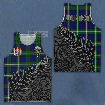 Bannerman Crest Tartan Men's Tank Top with New Zealand Silver Fern Half Style Men - Tartan Vibes Clothing