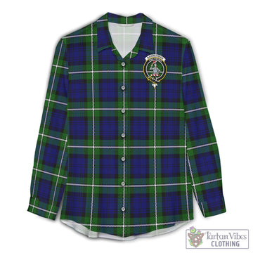 Bannerman Tartan Women's Casual Shirt with Family Crest Female - Tartan Vibes Clothing