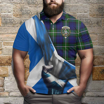 Bannerman Tartan Polo Shirt with Family Crest Scotland Patriotic Style Kid - Tartan Vibes Clothing